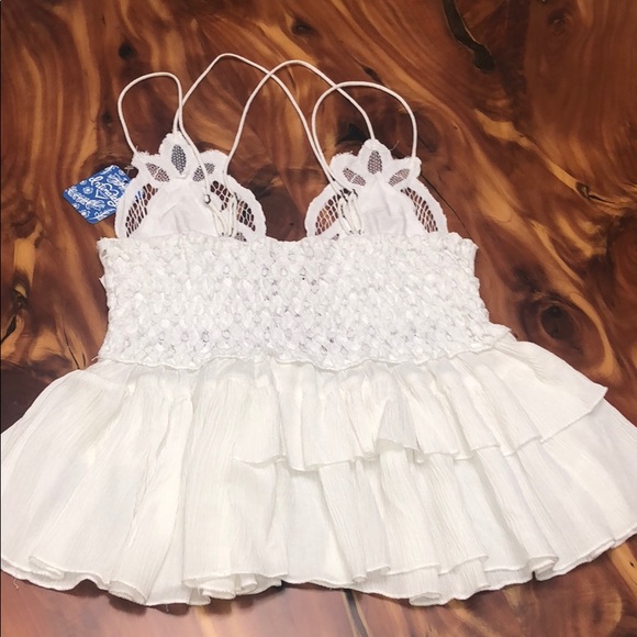 Free People Adella Lace Detail Smock Back … - Picture 13 of 16